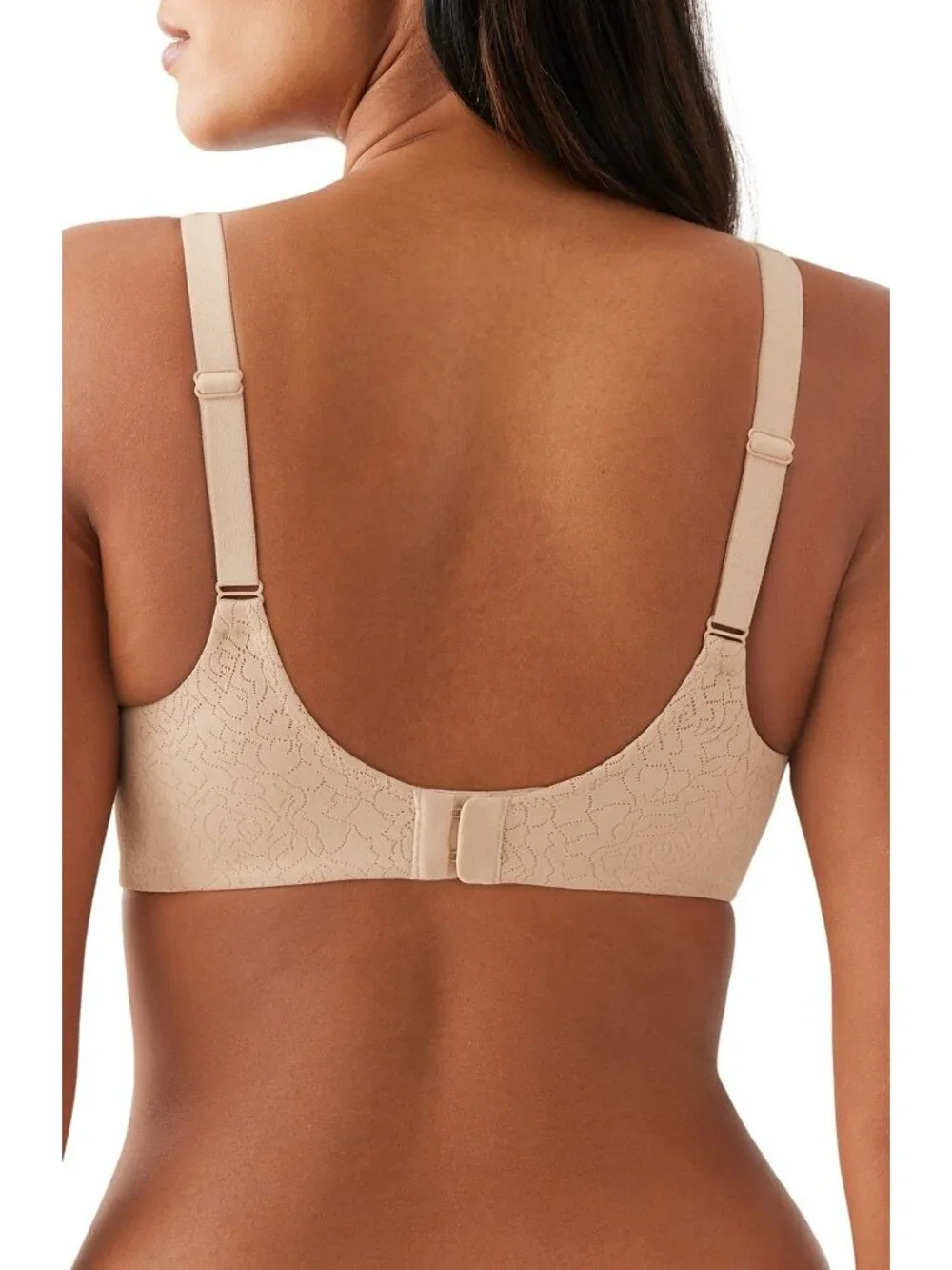 🆕WACOAL Inside Job Full Unpadded Wireless Bra 36D Beige #852345 - Picture 3 of 7